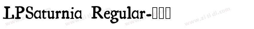 LPSaturnia Regular字体转换